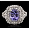 Image 2 : 14KT White Gold 2.61ct Tanzanite and Diamond Ring