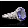 Image 4 : 14KT White Gold 3.62ct Tanzanite and Diamond Ring