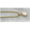 Image 2 : 0.76ct Diamond Pendant With Chain - 14KT Yellow Gold
