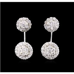 1.66ctw Diamond Earrings - 14KT White Gold