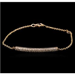 0.54ctw Diamond Bracelet - 14KT Rose Gold