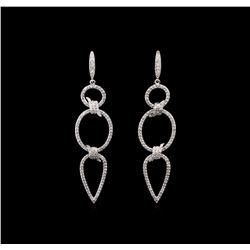 1.15ctw Diamond Earrings - 14KT White Gold