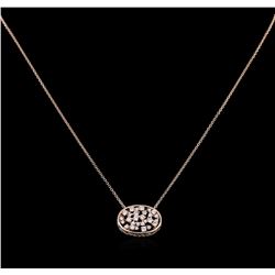 0.61ctw Diamond Necklace - 14KT Rose Gold