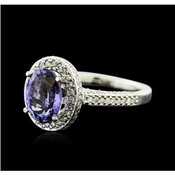 14KT White Gold 2.36ct Tanzanite and Diamond Ring