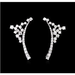 2.28ctw Diamond Earrings - 14KT White Gold