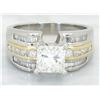 Image 1 : GIA Cert 2.31ctw Diamond Ring - Platinum and 18KT Yellow Gold