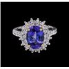 Image 3 : 14KT Two-Tone Gold 3.28ct Tanzanite and Diamond Ring