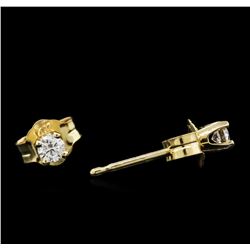 0.10ctw Diamond Stud Earrings - 14KT Yellow Gold