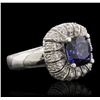 Image 1 : 14KT White Gold 2.25ct Tanzanite and Diamond Ring