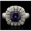 Image 3 : 14KT White Gold 2.25ct Tanzanite and Diamond Ring