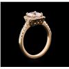 Image 3 : 1.00ct Morganite and Diamond Ring - 14KT Rose Gold