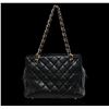 Image 2 : Authentic Chanel Black Quilted Caviar Skin Leather Bag