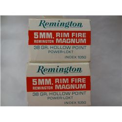 100 Rnds Remington 38gr 5mm Magnum HP -X11