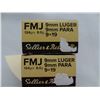 100 Rnds Sellier & Bellot 124gr 9mm Luger FMJ
