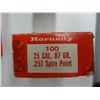 Image 1 : 100 (@) Bullets Hornady 87gr 25cal JSP-X10