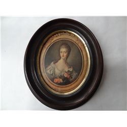 Female Portrait in Round Frame-X13