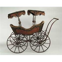 WONDERFUL AND UNUSUAL TWIN BABY CARRIAGE 