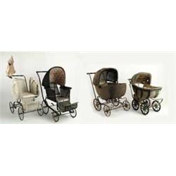 GROUPING OF FOUR BABY CARRIAGES