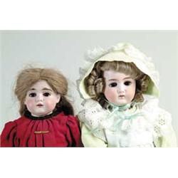 LOT OF 2 GERMAN BISQUE DOLLS