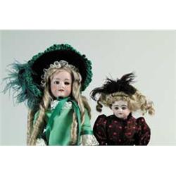 LOT OF 2 GERMAN BISQUE DOLLS