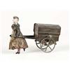 Image 1 : FRENCH VICTORIAN WOMAN PULLING CART