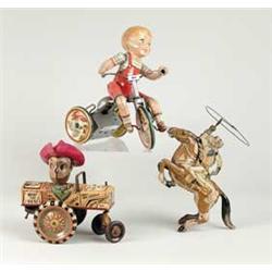 LOT OF 3 TIN WINDUP TOYS