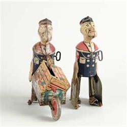 LOT OF 2 TIN WINDUP POPEYE TOYS
