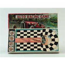 COLORFUL LITHO MILTON BRADLEY, "AUTO RACING" GAME