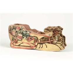 PAPER ON WOOD SANTA'S SLEIGH