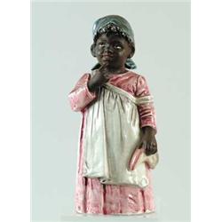 RARE MAJOLICA BLACK FIGURAL BELL