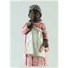 Image 1 : RARE MAJOLICA BLACK FIGURAL BELL