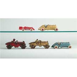 LOT OF 5 C.I. RACECARS