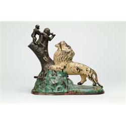 LION AND TWO MONKEYS MECHANICAL BANK