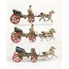 Image 1 : LOT OF 3 HORSE DRAWN PENNY TOYS