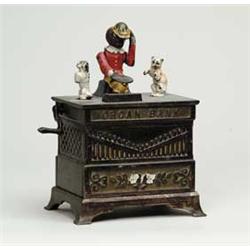 MONKEY ORGAN GRINDER W/CAT AND DOG MECHANICAL BANK