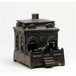 DOG ON TURNTABLE MECHANICAL BANK