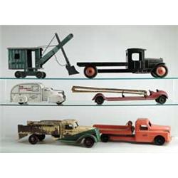 LOT OF 6 PRESSED STEEL TOYS