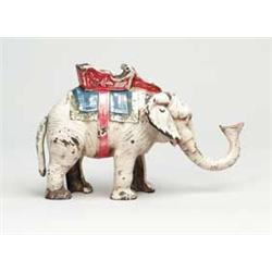 HUBLEY ELEPHANT W/HOWDAH MECHANICAL BANK