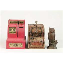 LOT OF 3 MISC COIN BANKS