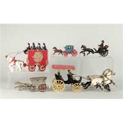 LOT OF 5 C.I. H.D. CARRIAGES