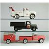 Image 1 : LOT OF 3 PRESSED STEEL TRUCKS