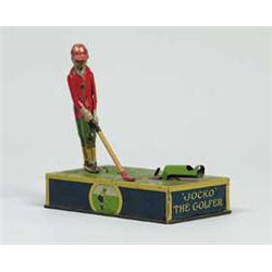 TIN "JOCKO" WINDUP GOLFER TOY