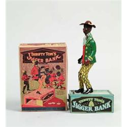 THRIFTY TOM'S JIGGER BANK WITH O.B