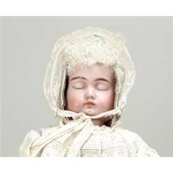 BISQUE THREE-FACE GERMAN DOLL