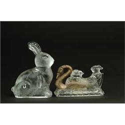 LOT OF 2 RABBIT CANDY CONTAINERS