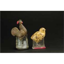 LOT OF 2 BARN FOWL CANDY CONTAINERS