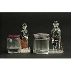 2 CHARLIE CHAPLIN CANDY CONTAINERS