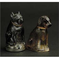 LOT OF 2 DOG CANDY CONTAINERS