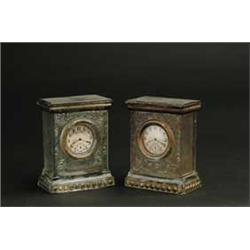 2 MANTEL CLOCK CANDY CONTAINERS