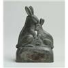 Image 1 : RABBIT FAMILY CANDY CONTAINER LEAD PAPERWEIGHT